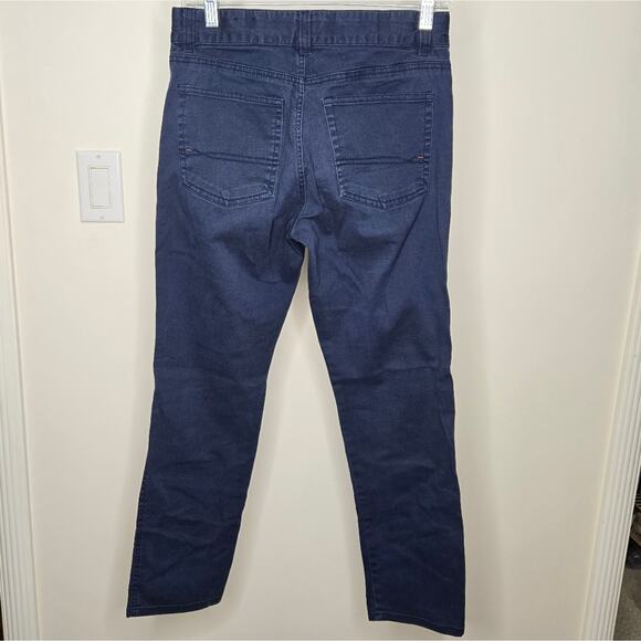 TOMMY HILFIGER Youth Navy Blue Pants Size 18 w/ Adjustable Elastic Button Waist - Picture 2 of 8